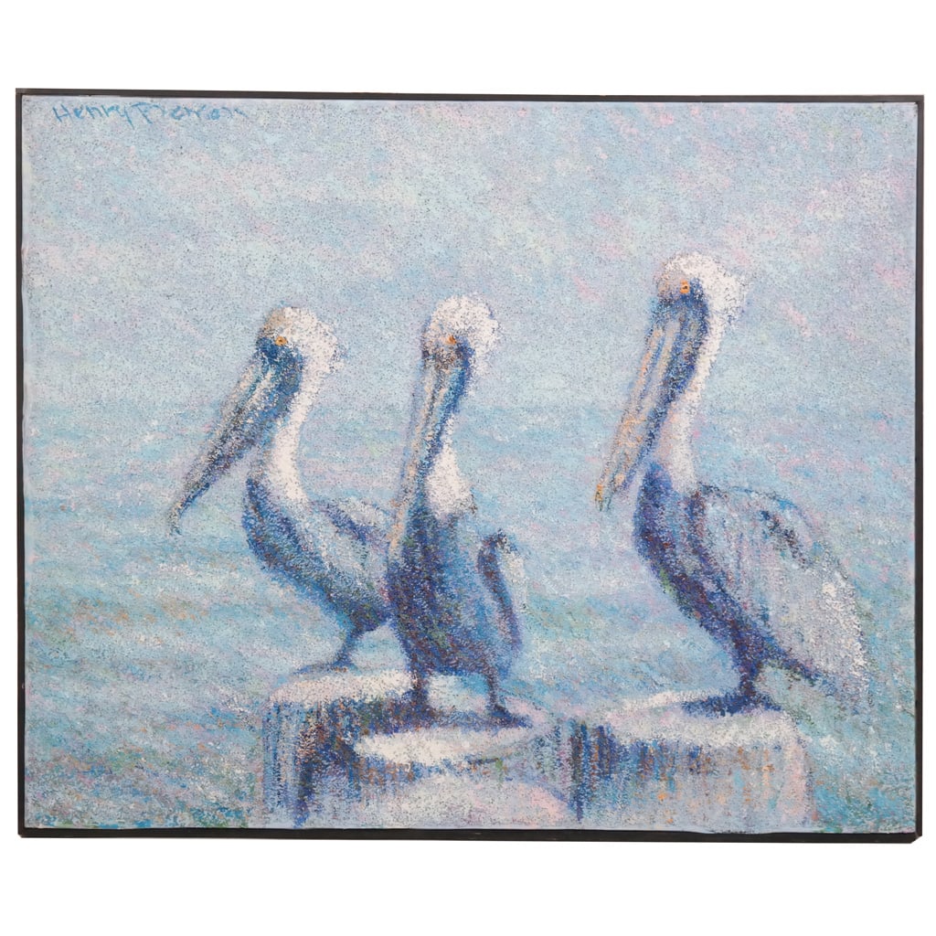 Three Pelicans on a Buoy - Sand Art Painting (1 of 5)