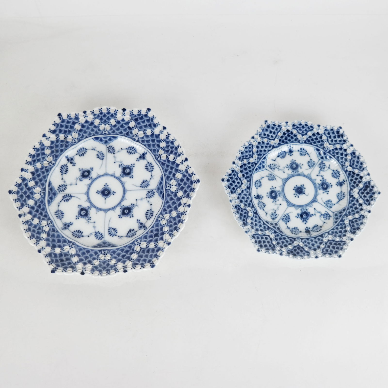Two Royal Copenhagen Blue & White Porcelain Plates (1 of 7)