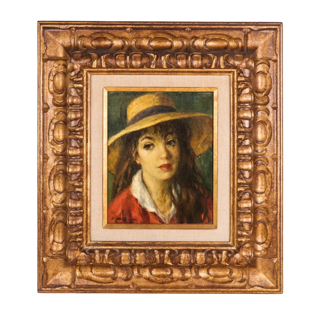 Jack Itshak HOLTZ: "The Straw Hat," Signed O/C (1 of 11)