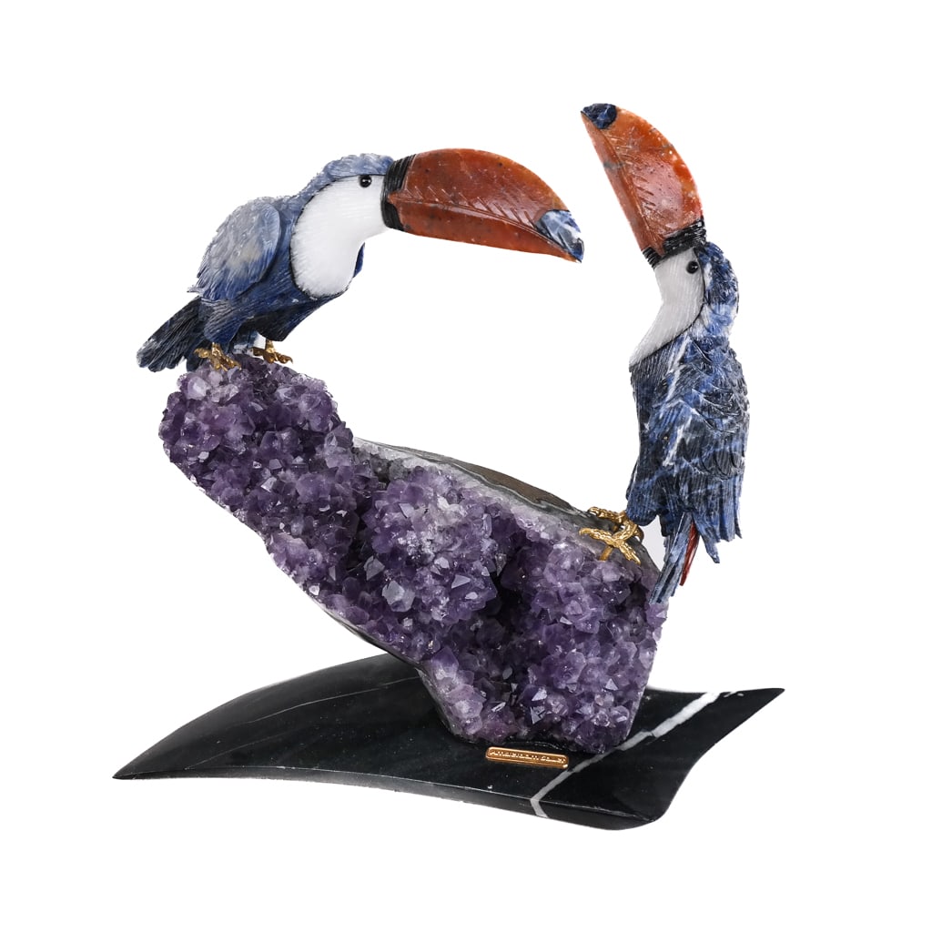 Brazilian Carved Lapidary Sculpture of Birds (1 of 12)