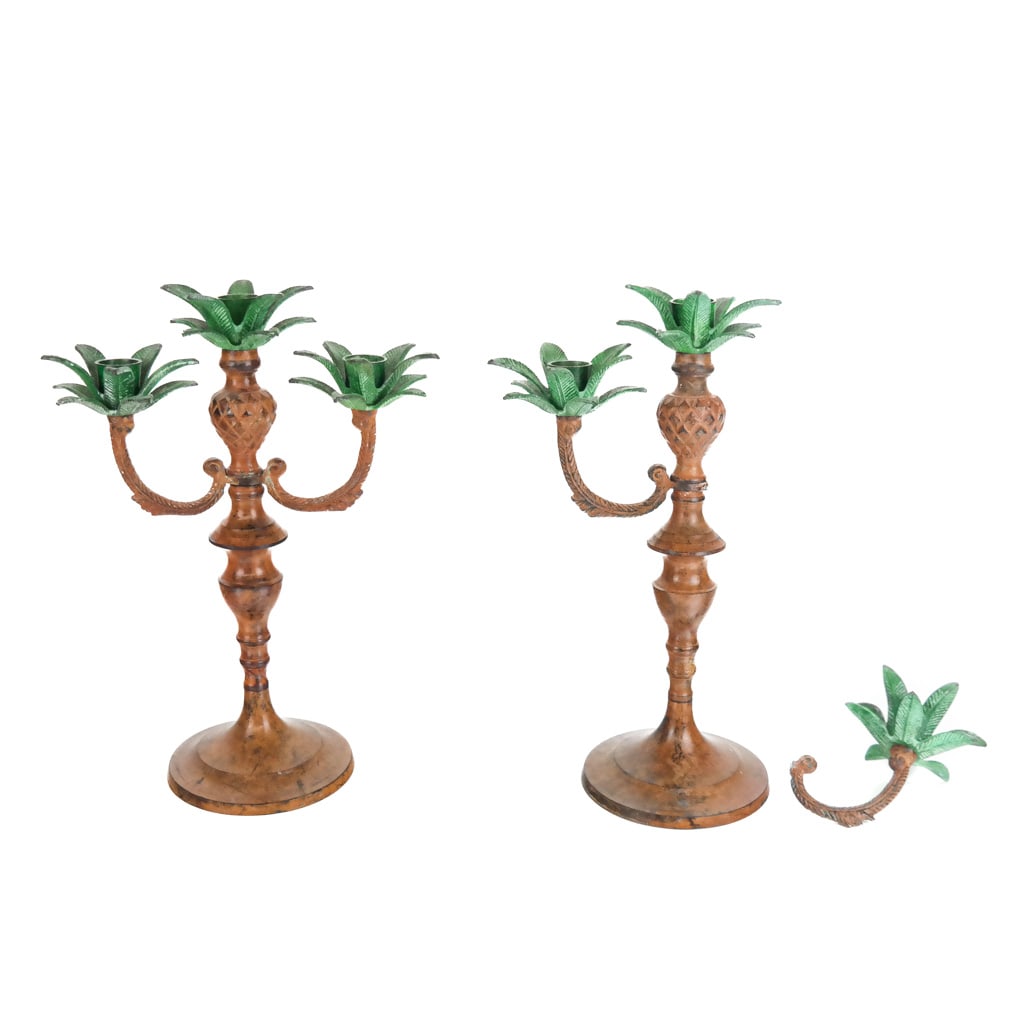 Pair of Pineapple Tree Candlesticks (1 of 9)