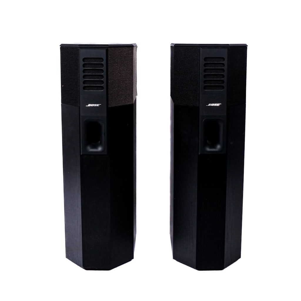 Pair of Bose Speakers: Pair of Bose speakers, serial # CO878849053-0219A, model # 701 Direct Reflecting, circa 1994. [32 1/2" H x 10 1/2" W x 12 1/2" D].