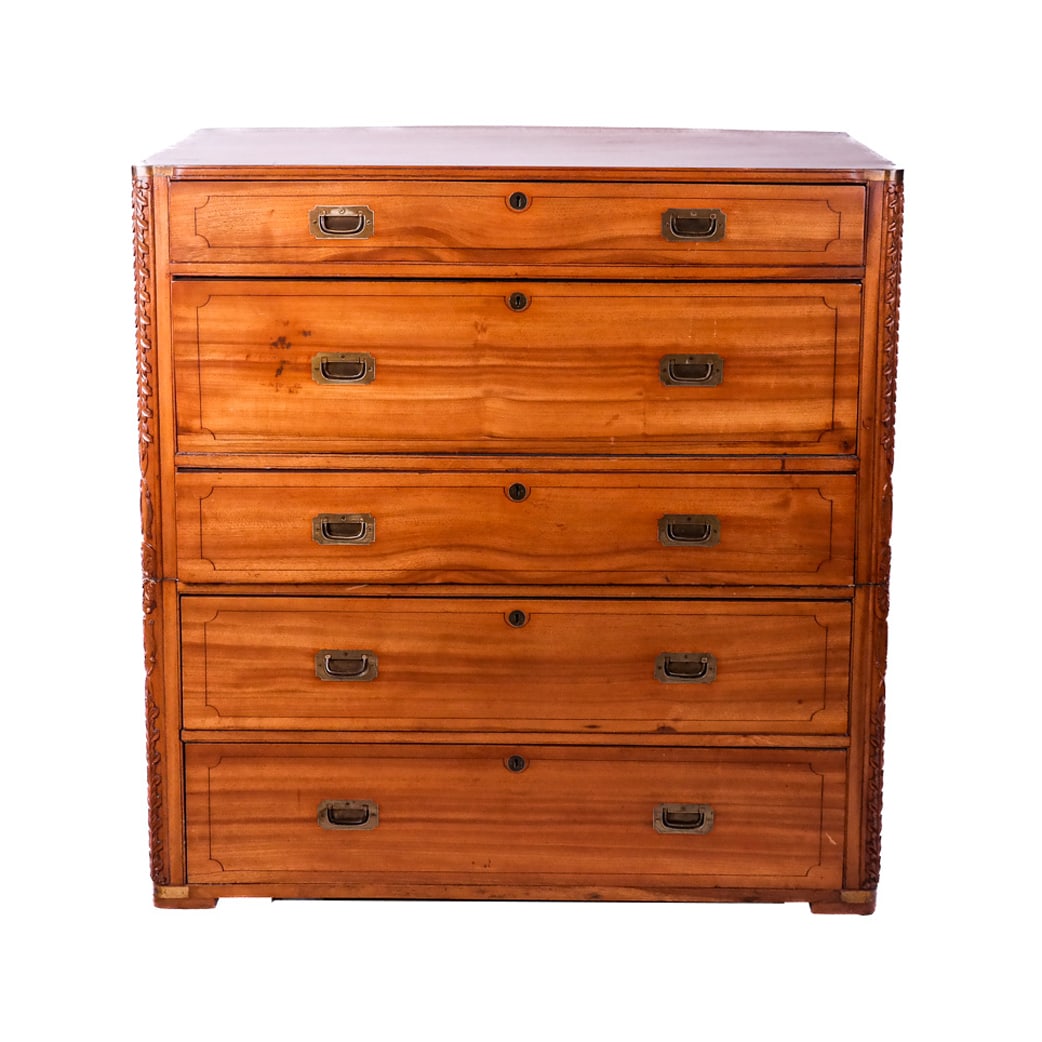 Antique Campaign Chest of Drawers (1 of 13)