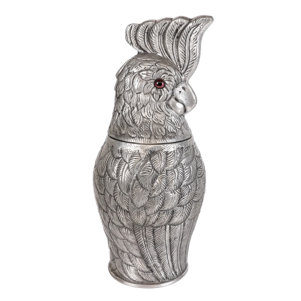 Portuguese Bird-Form Pewter Bottle Cooler (1 of 8)