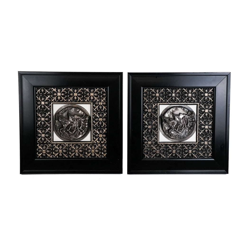 After Salvador DALI: Two Framed Medallions (1 of 11)