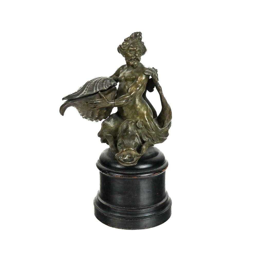 Continental Baroque-Style Bronze Inkwell (1 of 8)