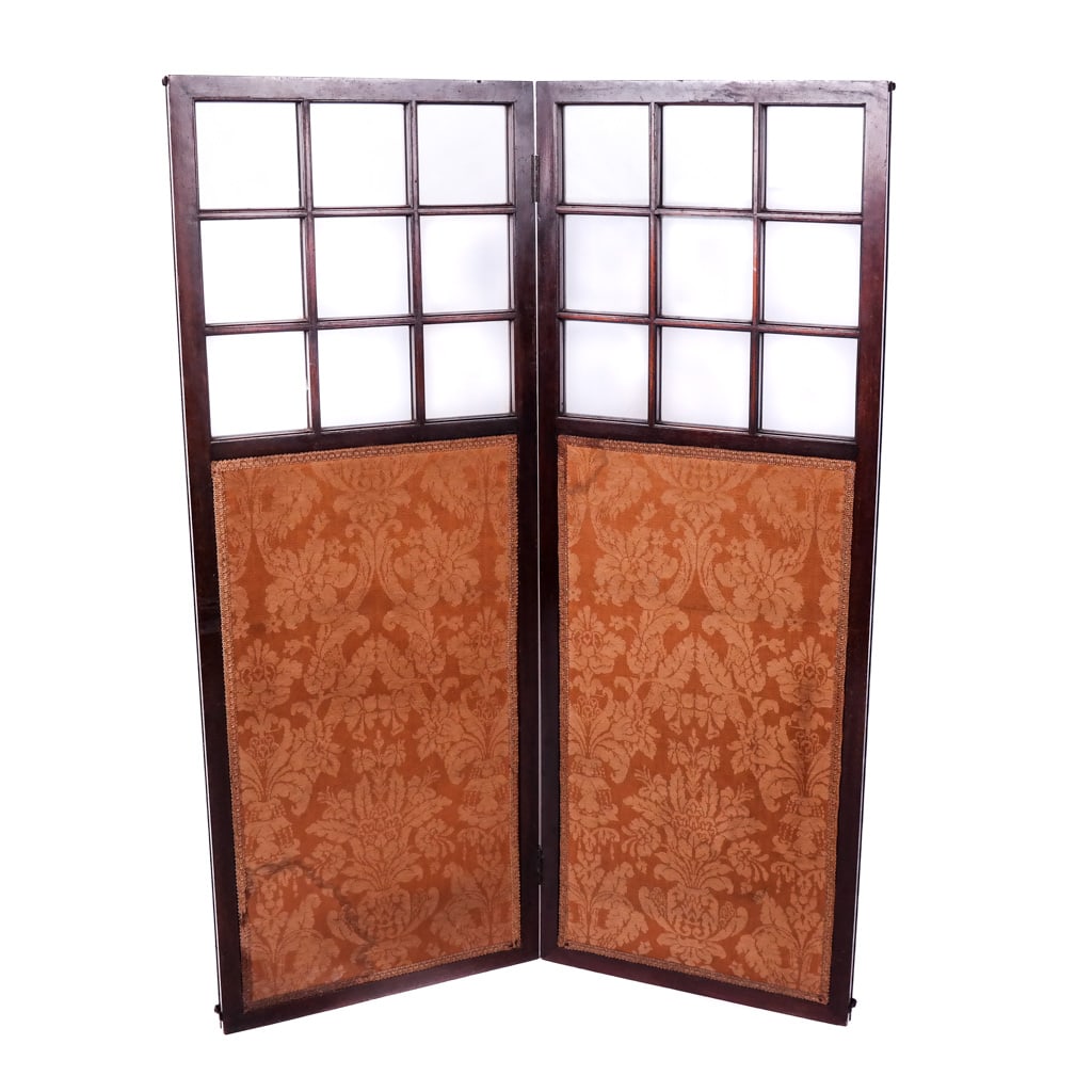 English Mahogany Two-Fold Floor Screen (1 of 7)