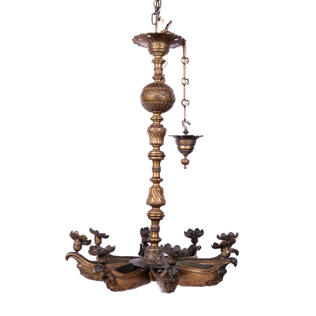 19th C. Bronze Empire Chandelier (1 of 9)