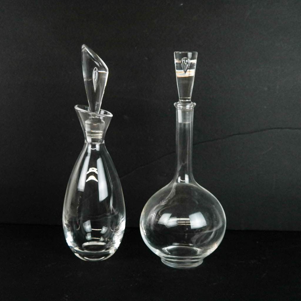 Steuben Clear Glass Decanters (2) (1 of 6)