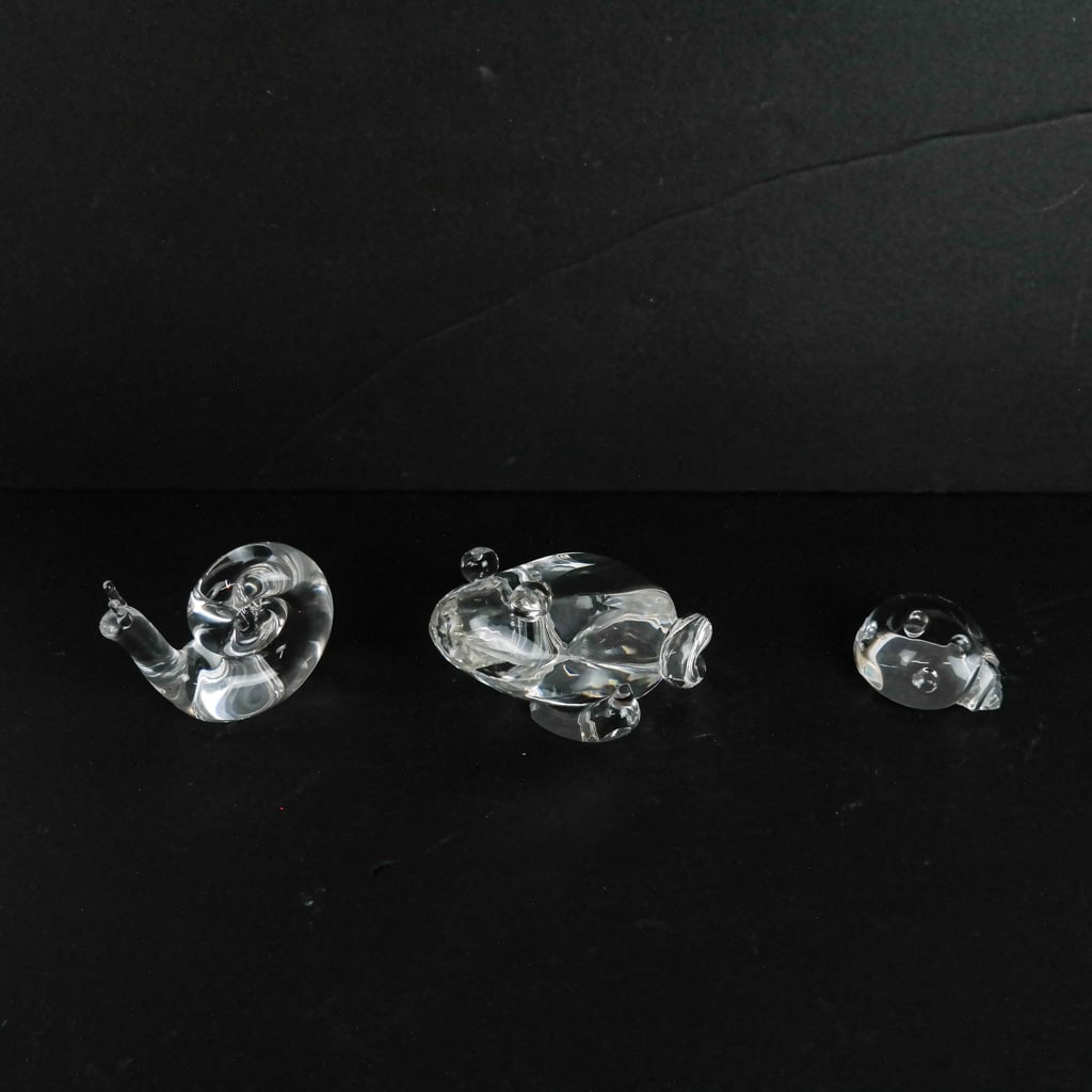 Steuben Clear Glass Sculptures (3) (1 of 9)
