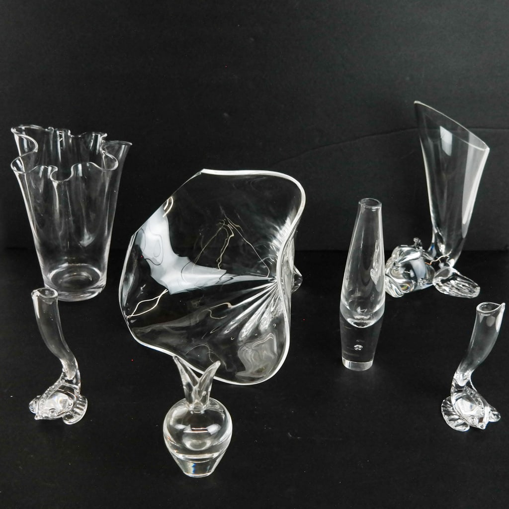 Steuben Clear Glass Group of Vases, Sculpture (7) (1 of 9)