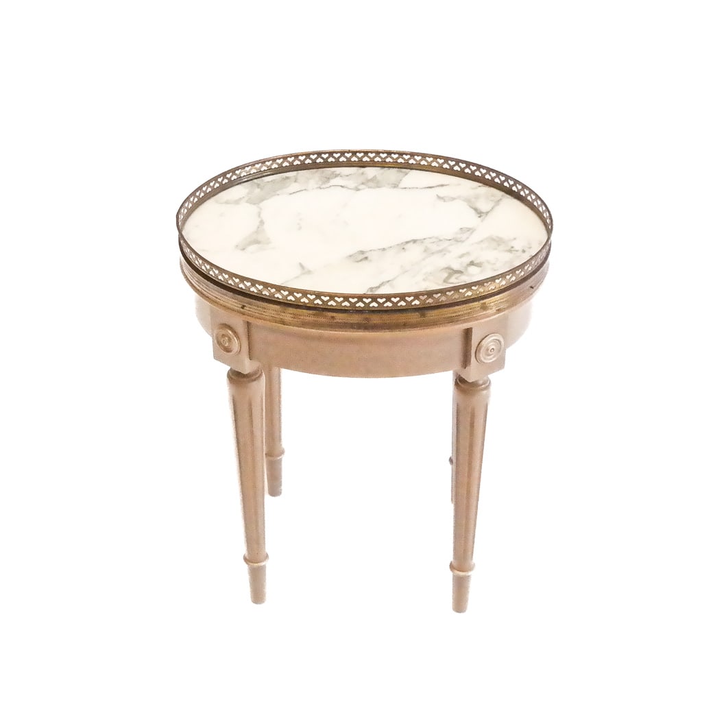 Neoclassical-Style Painted Oval Side Table (1 of 7)