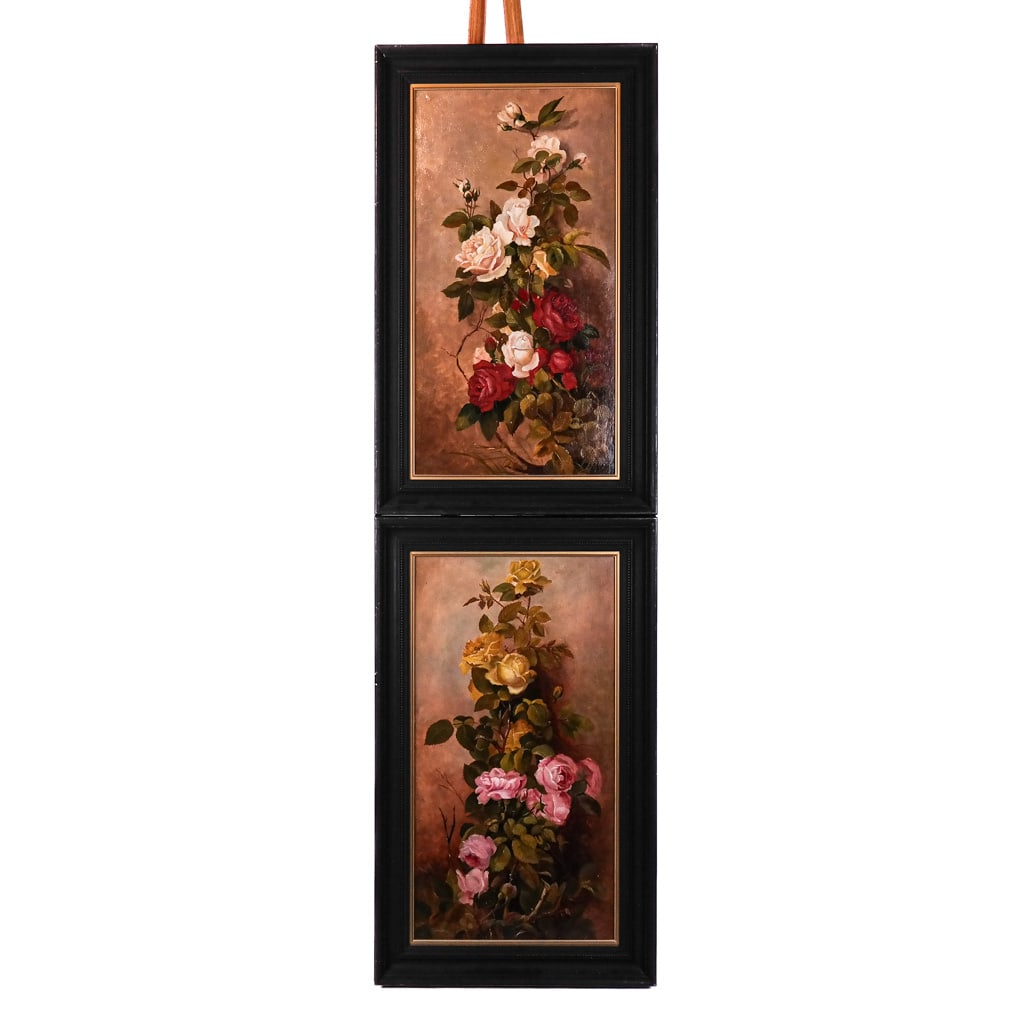 E. HUNT: Two Still Lifes - Oil Paintings (1 of 12)