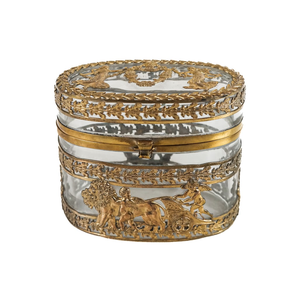 Neoclassical-Style Gilt Metal Trinket Box (1 of 10)