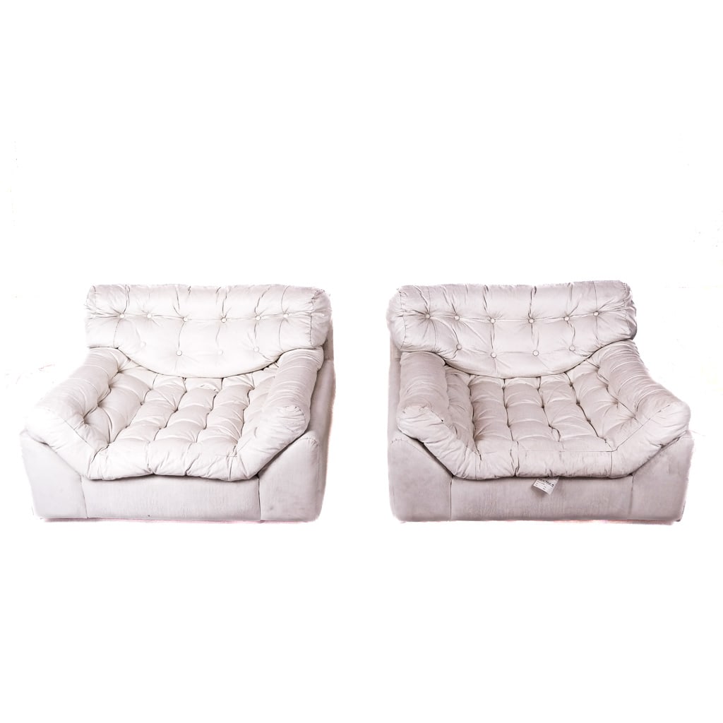 Pair of Mid-Century Modern Leather Chairs (1 of 5)