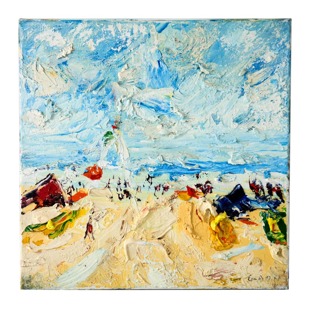 Simon GAON: Beach Scene - Painting (1 of 12)