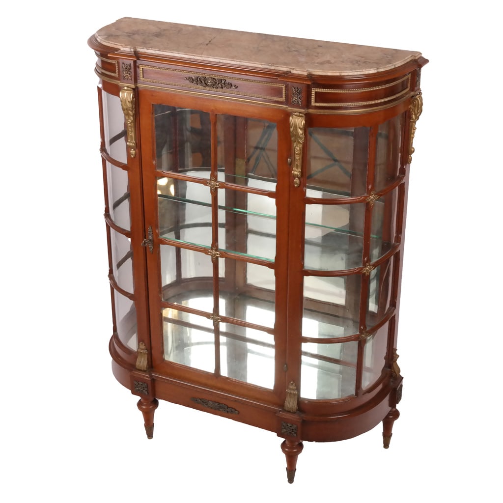 19th C. French Marble Inset Vitrine (1 of 12)