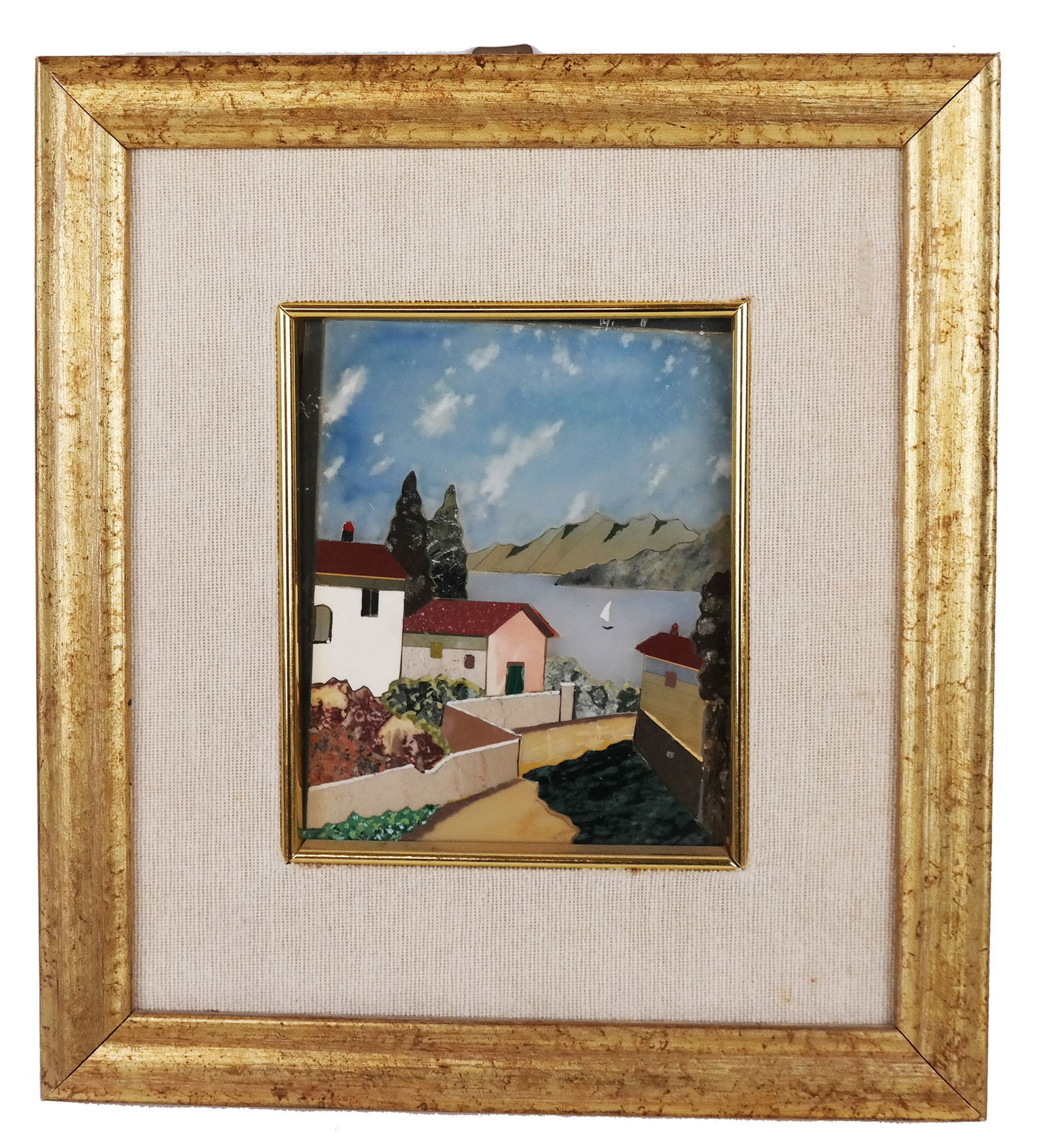 Framed Pietra Dura Plaque (1 of 6)