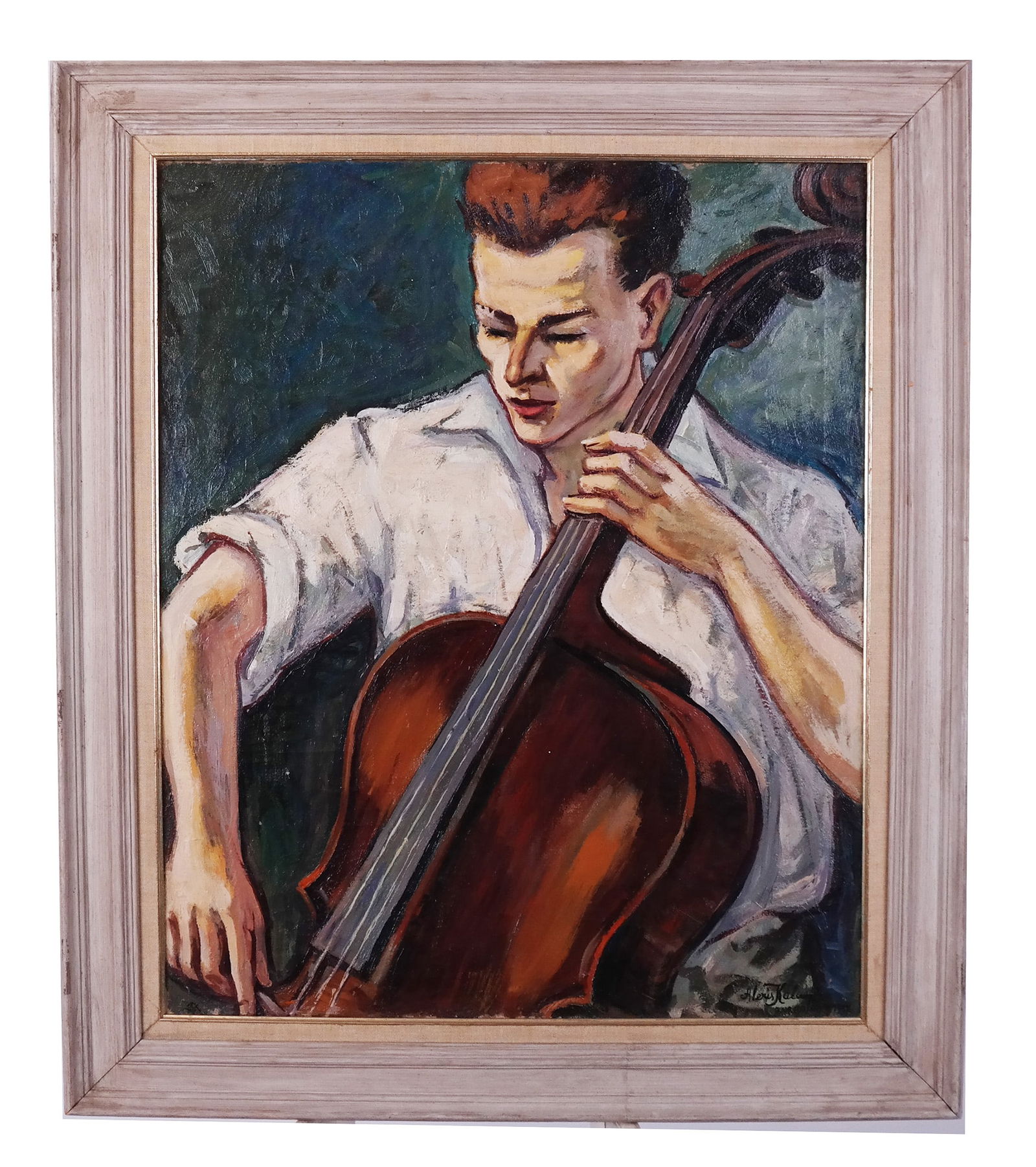 Alexis KALAEFF: Cello Player - Oil Painting (1 of 12)