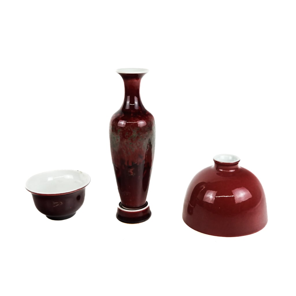 Three Chinese Oxblood Vessels (1 of 12)