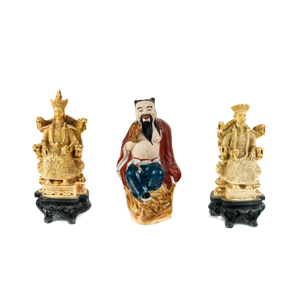3 Chinese Porcelain & Composition Figures (1 of 9)