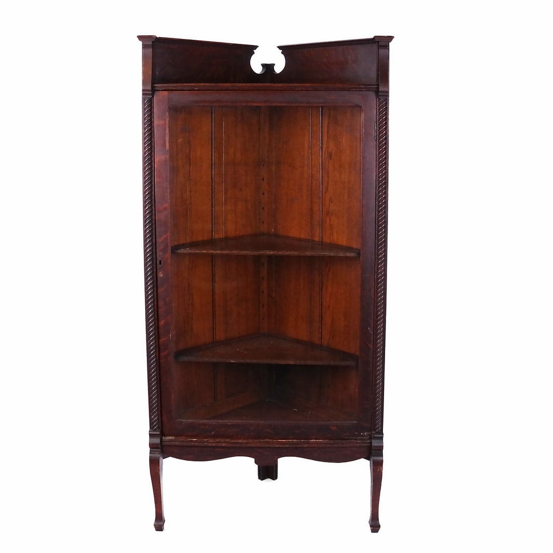 Late 19th C. Oak Corner Cabinet (1 of 6)