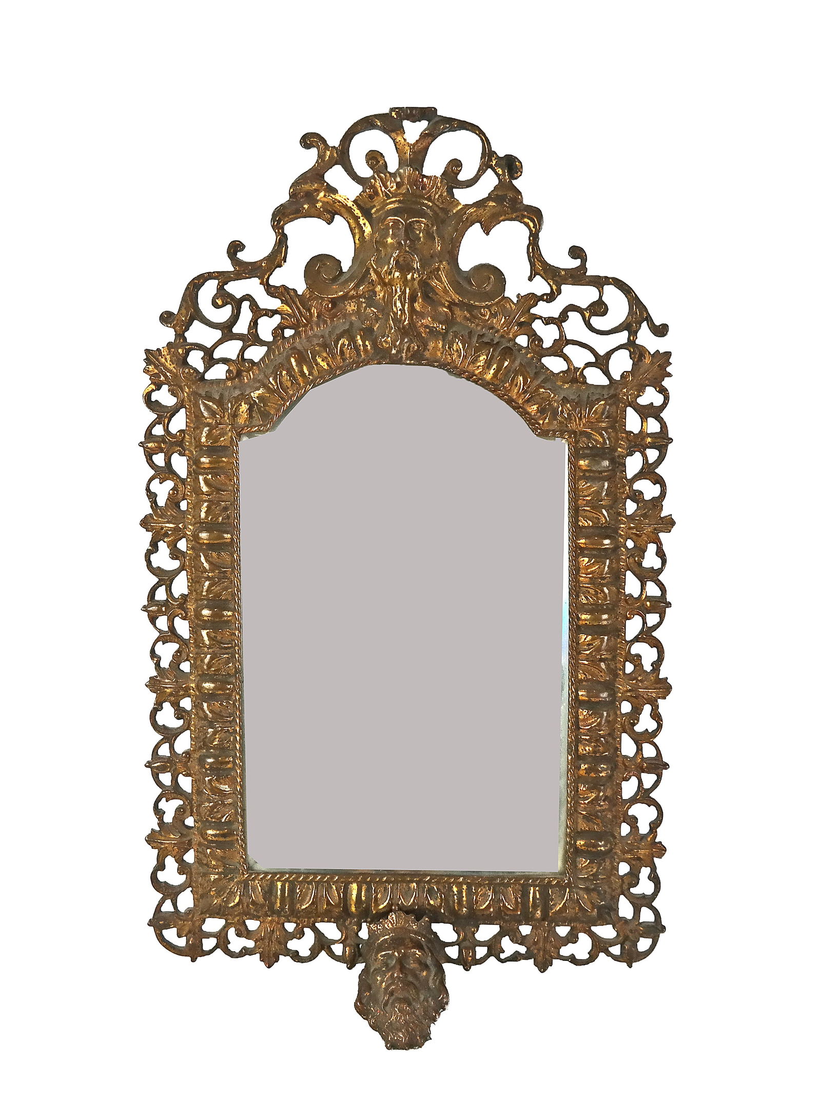 Renaissance-Style Gilt Metal Mirror (1 of 4)