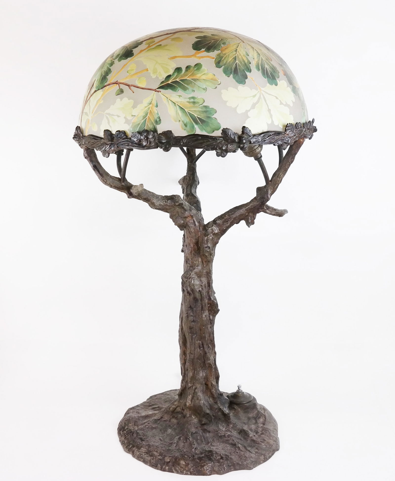 Whimsical Bronze & Glass Tree-Form Lamp (1 of 13)
