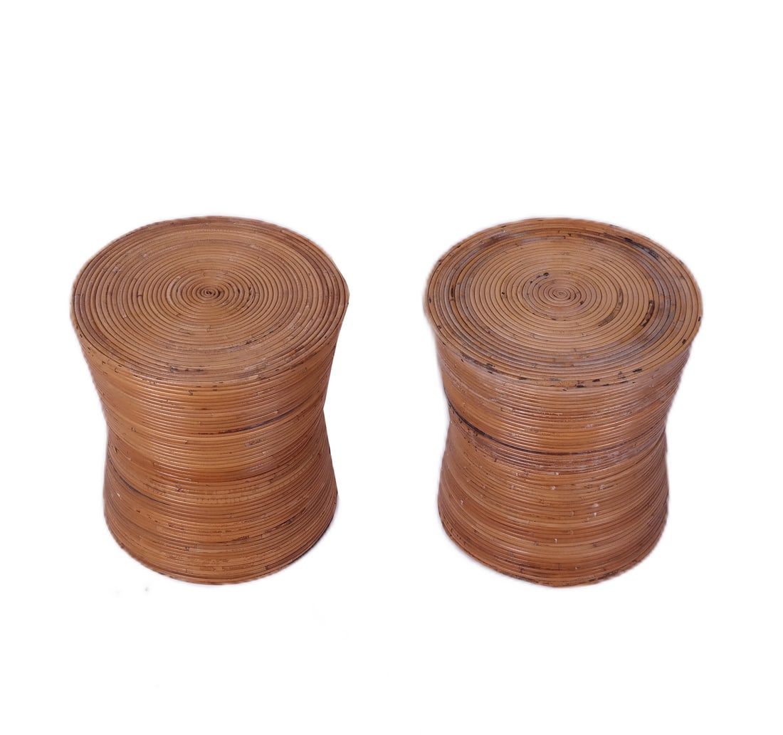 Pair of Early American Bamboo Garden Tables (1 of 3)