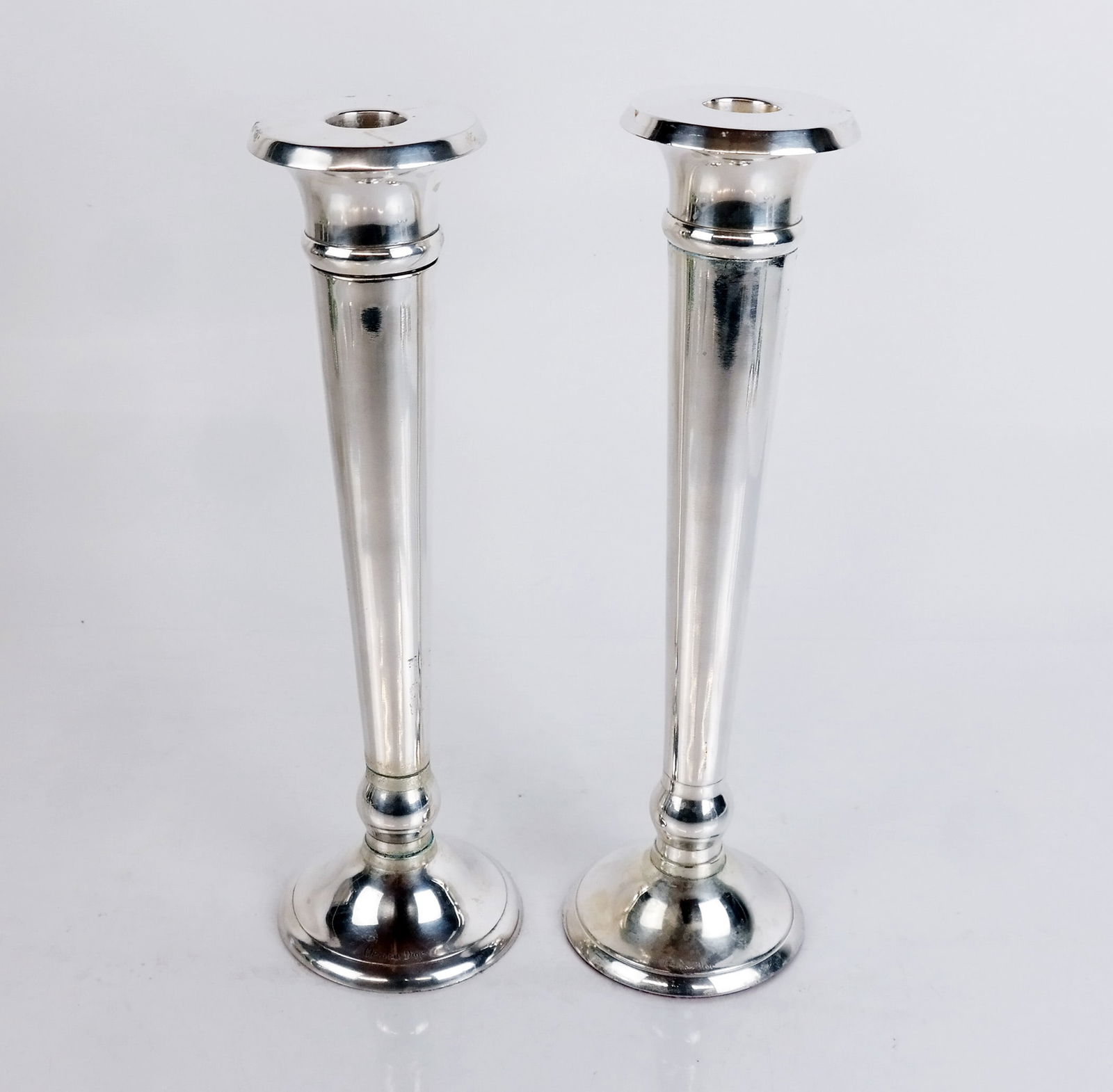 Pair Christian Dior Silver Plate Tall Candlesticks (1 of 6)