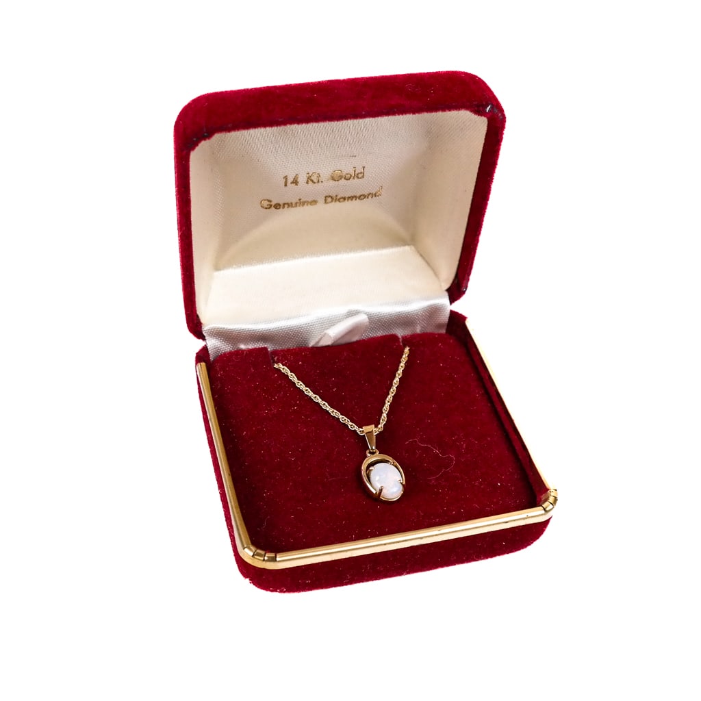 14K Gold and Opal Necklace (1 of 9)
