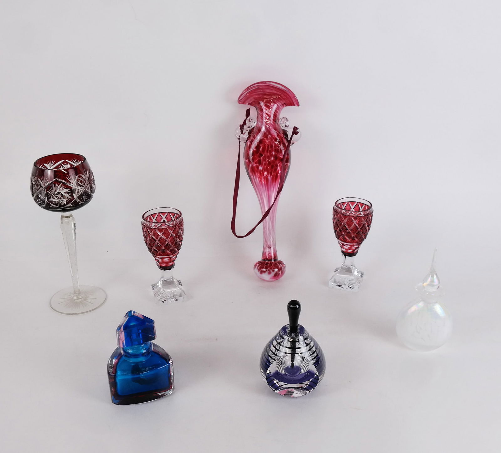 Colored Crystal & Art Glass Group (7 Pcs.) (1 of 10)