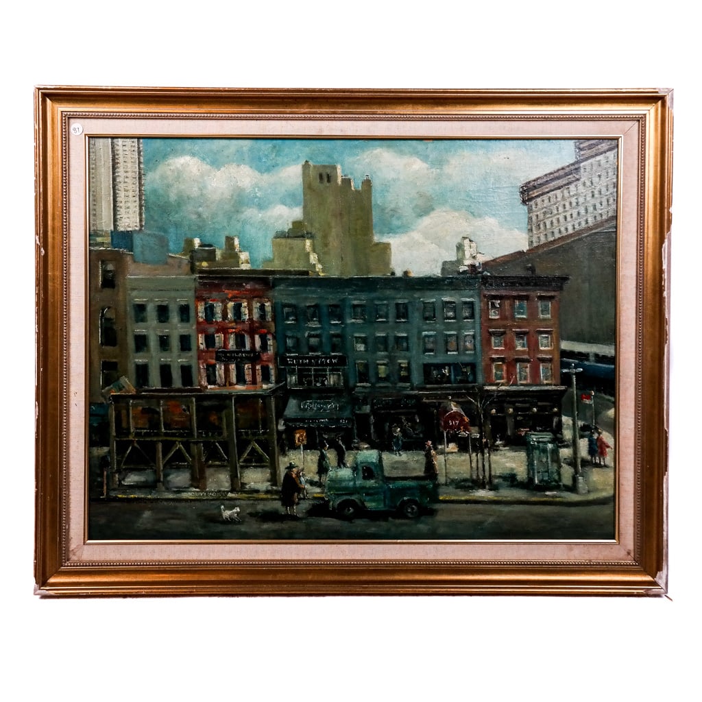 Attrib. to Nathan HOFFMANN: Third Avenue - Oil Painting (1 of 8)