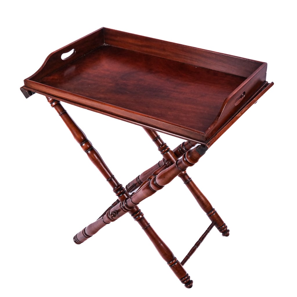 Georgian-Style Mahogany Butler's Tray on Stand (1 of 8)