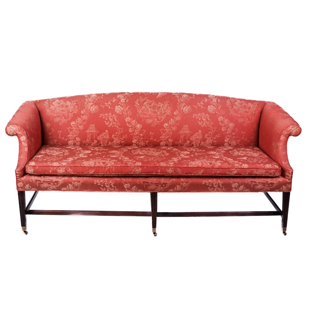 Late George III Mahogany Sofa, Scalamandre Fabric (1 of 8)