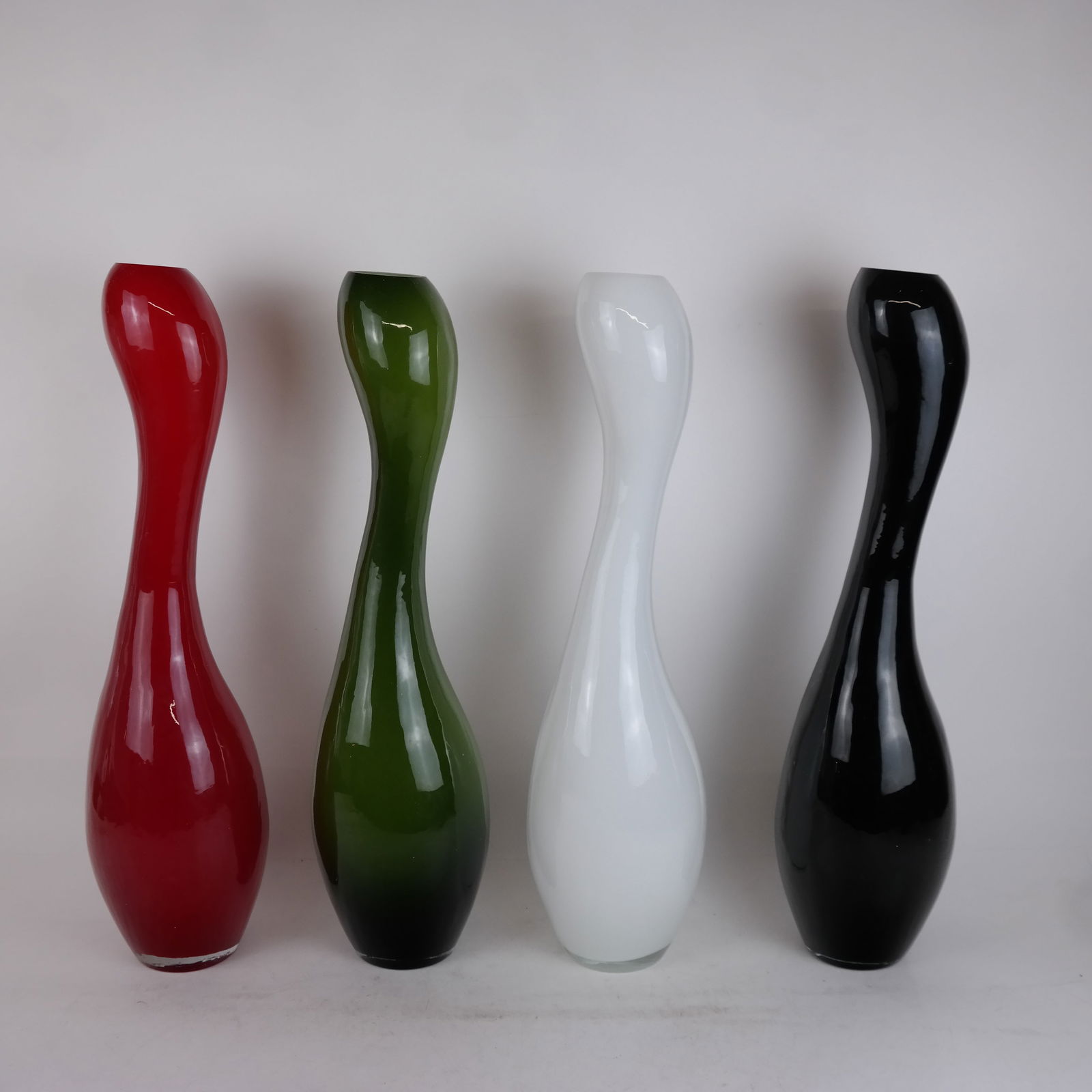 Four Multi-Color Art Glass Vases (1 of 6)