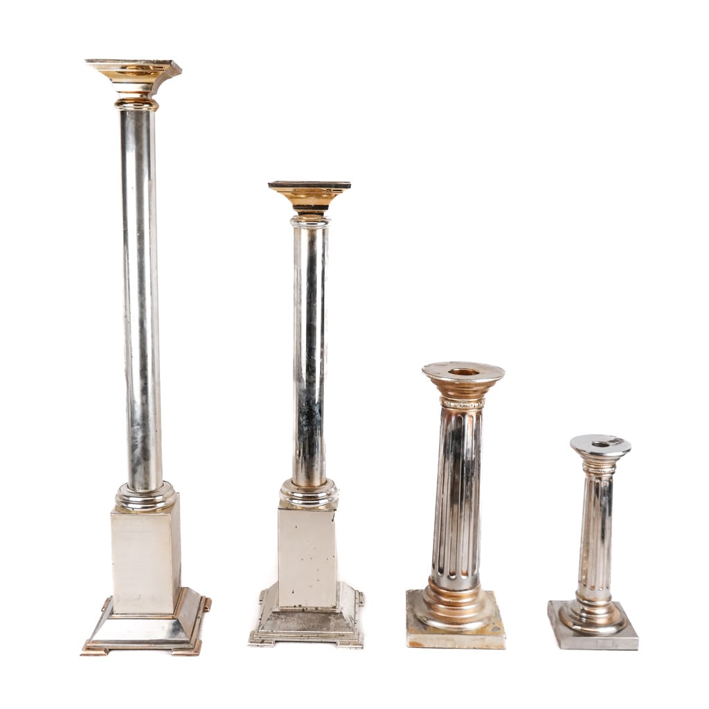 Four Graduated Silver Plate Candlesticks (1 of 13)