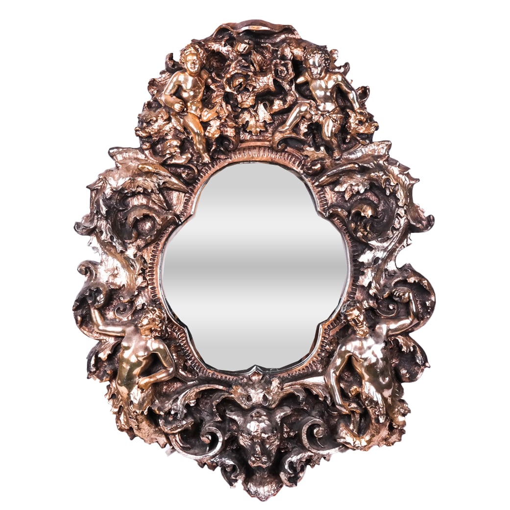 Continental Baroque-Style Gilt Mirror, 20th C. (1 of 10)