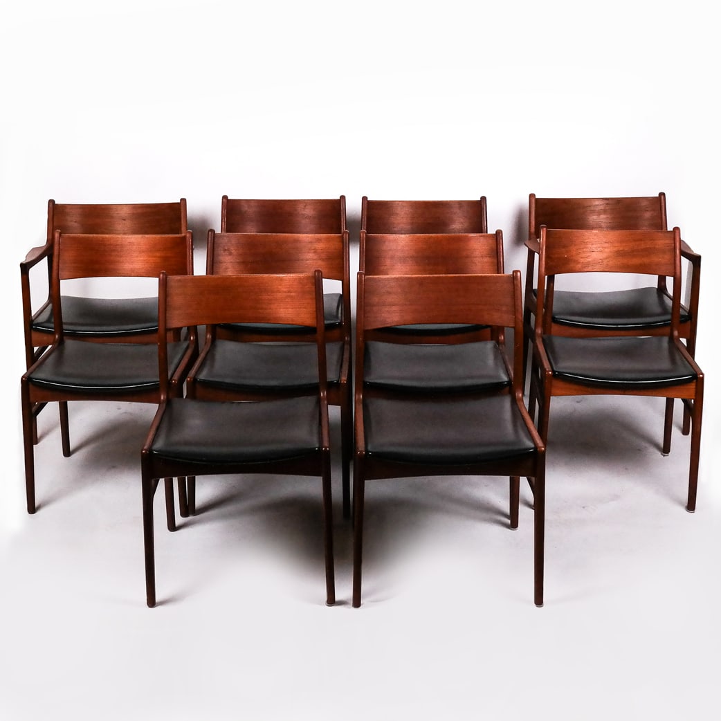 Assembled Set of 20th C. Modern Dining Chairs, 10 (1 of 16)
