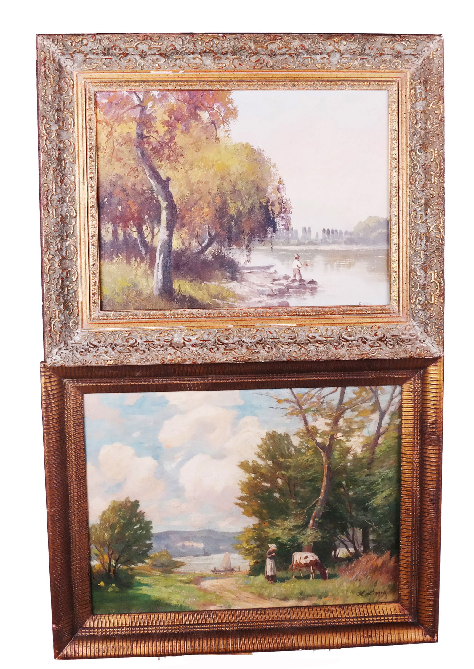 Two Decorative Littoral Scenes - Paintings (1 of 15)