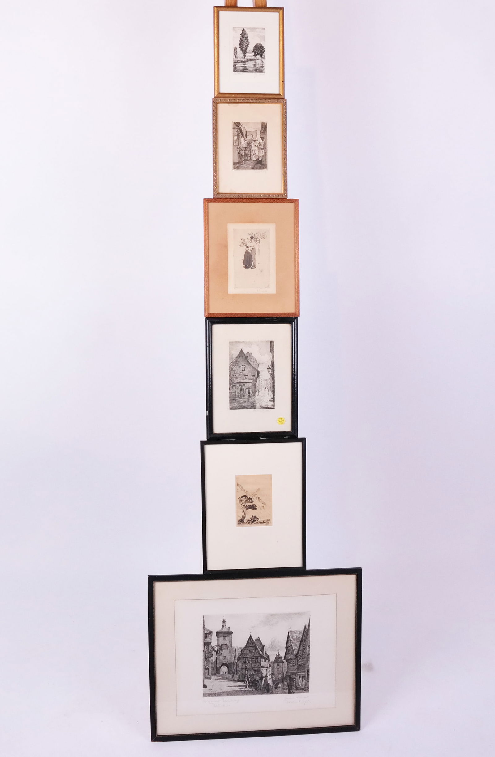 Six (6) 20th C. Framed Etchings (1 of 14)