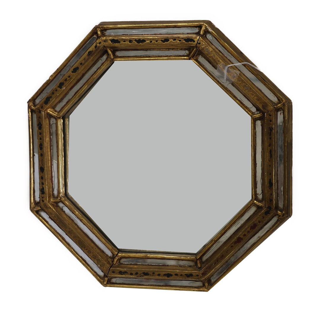 Venetian Style Octagonal Giltwood Mirror (1 of 3)