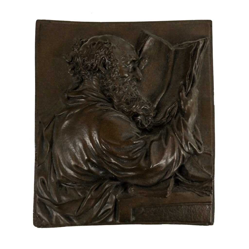 Relief Wall Plaque of St. Jerome Reading (1 of 11)