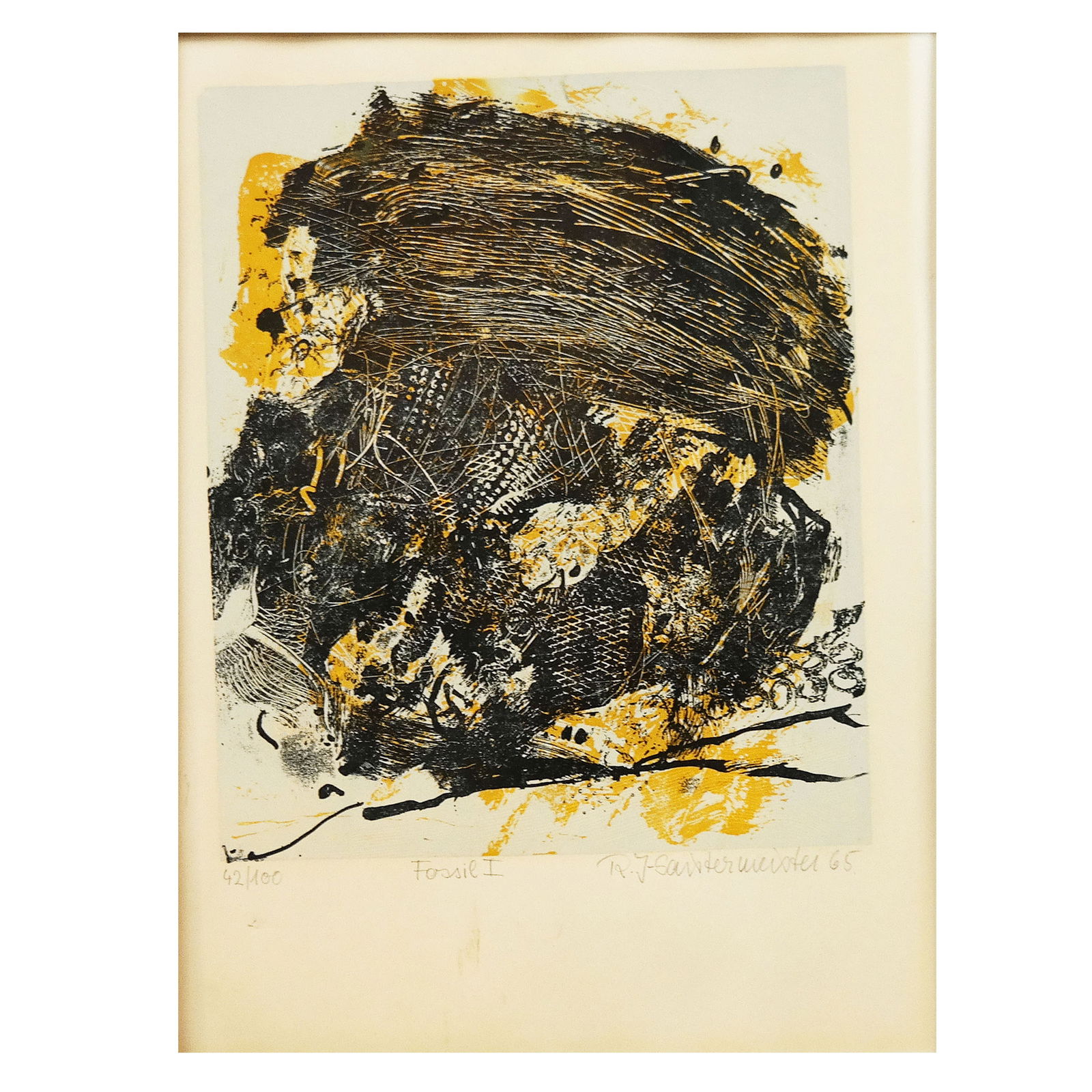 Renata SAUTERMEISTER: "Fossil I" - Etching (1 of 9)