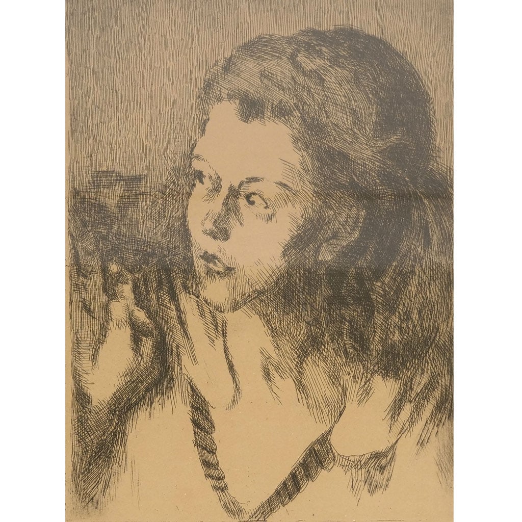 Raphael SOYER: "Girl in Door" - Etch. (1 of 7)