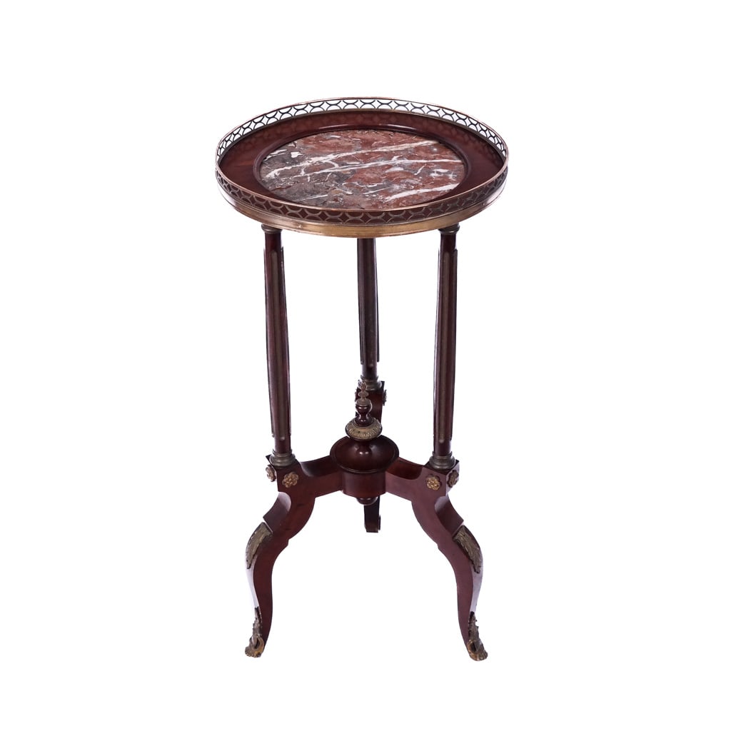 French Marble Inset Gueridon Table (1 of 6)