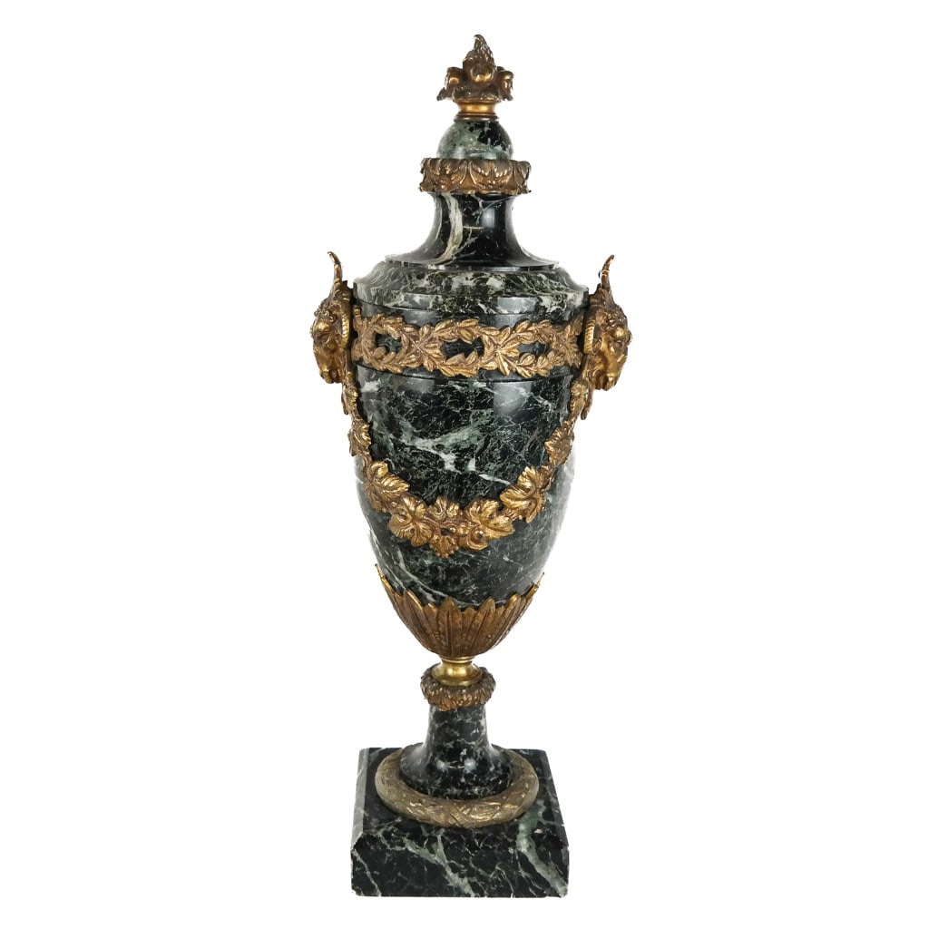 Neoclassical-Style Gilt Bronze Mounted Marble Urn (1 of 7)
