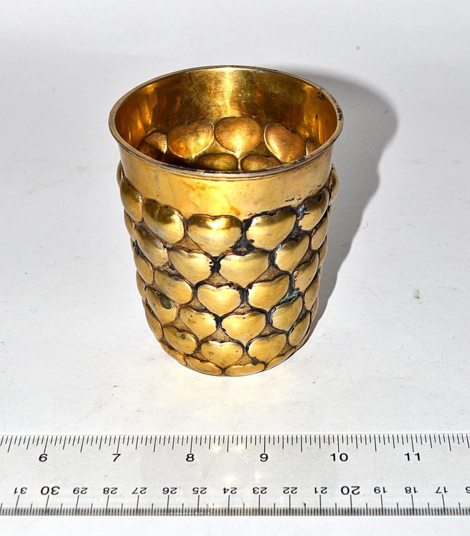 Russian Silver Beaker: Russian hammered silver beaker, 19th C. Good condition. 6.59 ozt.