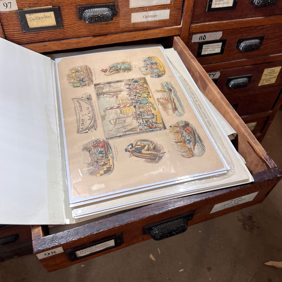 Antique English & French Caricature Prints (1 of 8)