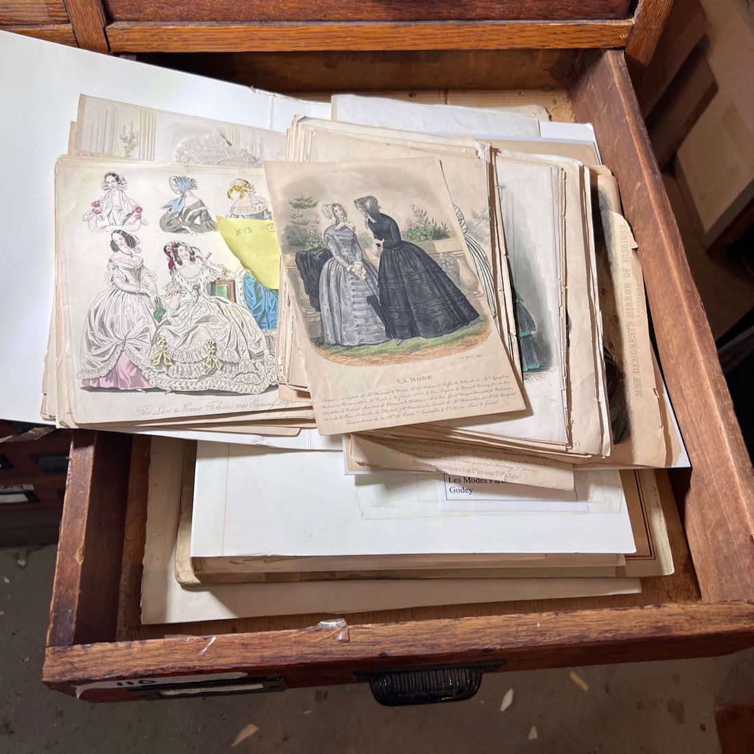 Assorted Antique French Women's Fashion Prints (1 of 9)